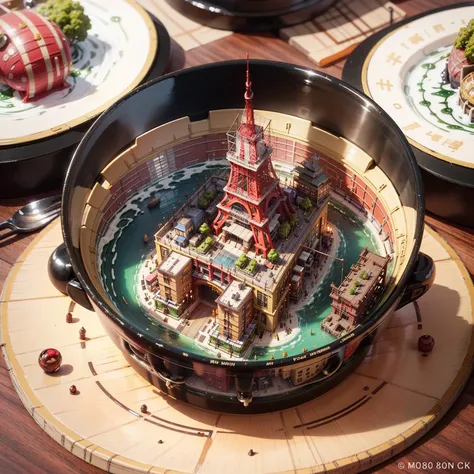 mini\(ttp\), (8k, RAW photo, best quality, masterpiece:1.2), morden city, Tokyo Tower, miniature, landscape, glass bowl, <lora:miniature_V1:0.8>