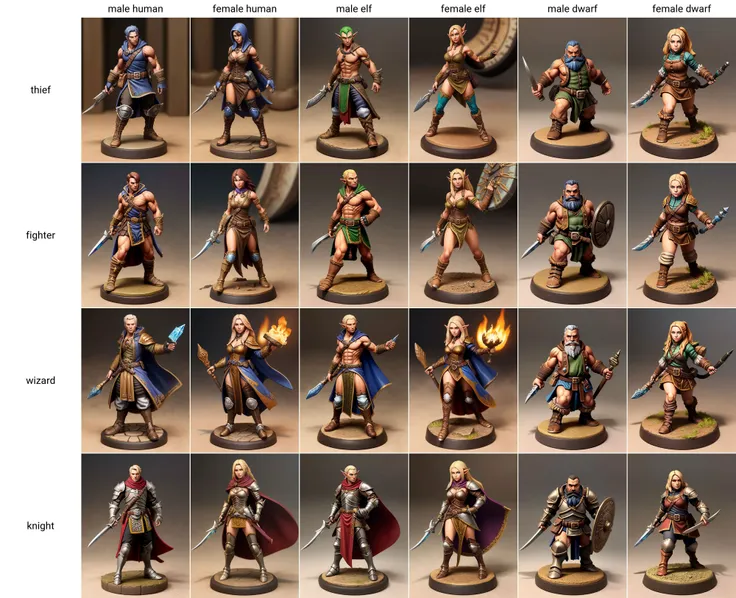 pmini style, painted miniature of male human thief on a base, character design, Intricate, High Detail, Sharp focus, dramatic, photorealistic art <lora:Painted_Miniature_i_v3.0:0.6>