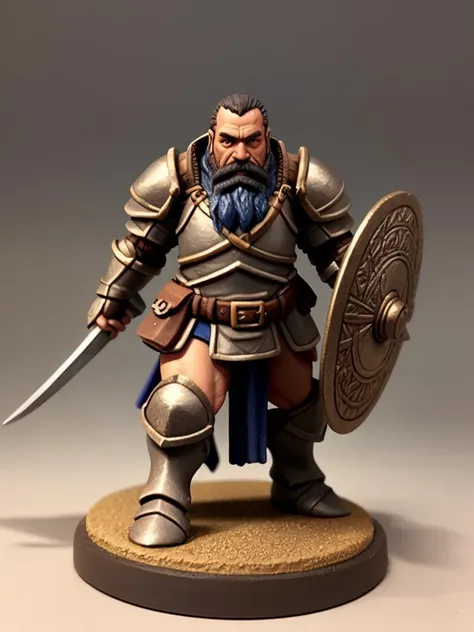 pmini style, painted miniature of male dwarf knight on a base, character design, Intricate, High Detail, Sharp focus, dramatic, photorealistic art <lora:Painted_Miniature_i_v3.0:0.6>