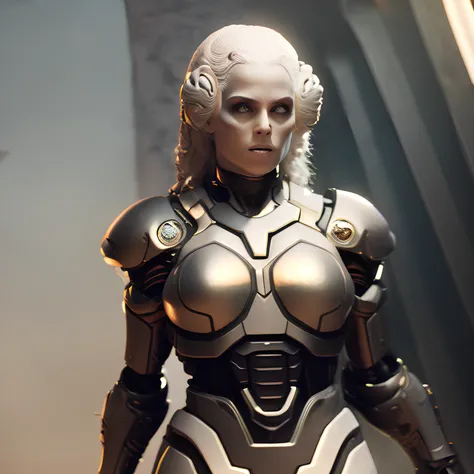 ((RAW, analog style)), (HeavenlyLord:1) (SkeletalCyborg:1) cinematic lighting, atmospheric lights, god rays, ultradetailed, ((film grain, skin details, high detailed skin texture, 8k hdr, dslr))