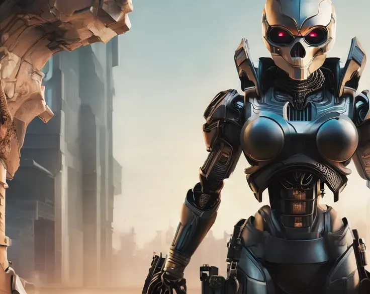 (BlackOpsLadies:1.8) (SkeletalCyborg:1) original, masterpiece, best quality, official art, (extremely detailed cg unity 8k wallpaper), (extremely fine and beautiful:1.2), (beautiful and clear background)