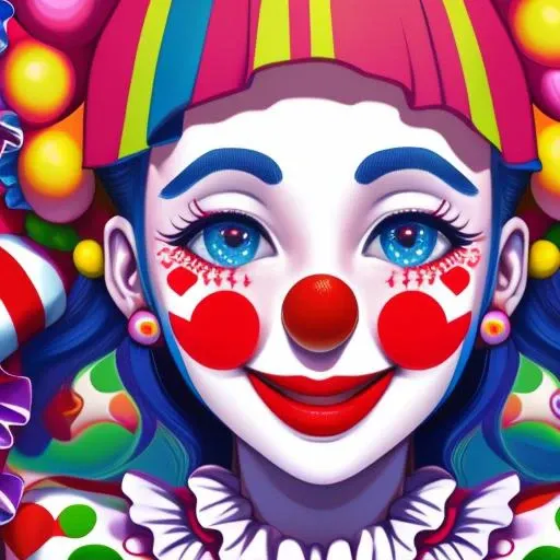 a happy clown girl