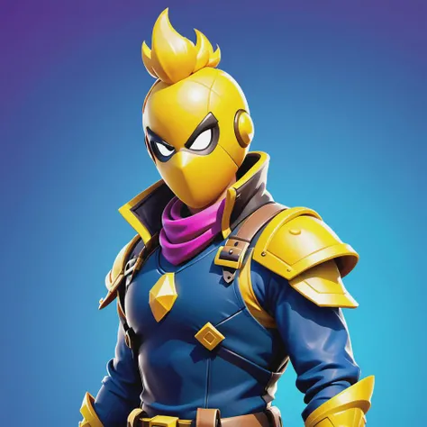 a photo of a Fortnite Character, Peely, logo, illustration, design, clean and simple, vector graphic,