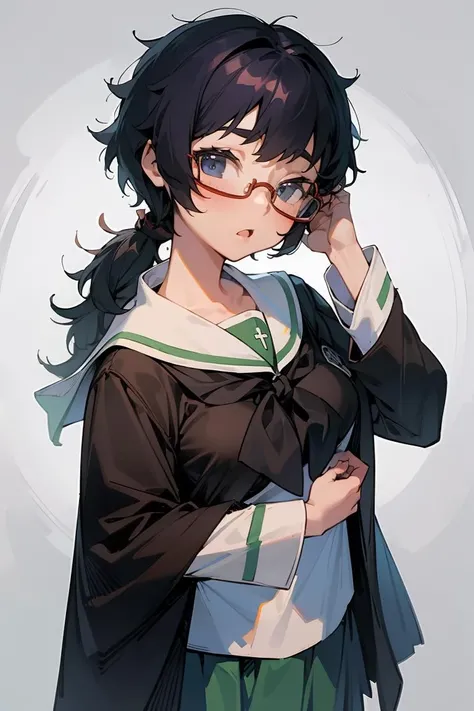 (masterpiece, best quality), 1girl, beautiful face, <lora:Oryou_LoRA:1> OryouDef, Ooarai School Uniform
