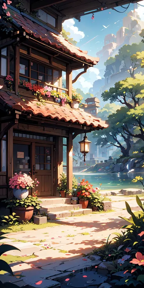 <lora:Fantasy_style_background:0.9>, Fantasy style,
petals, tree, signature, light rays, flower, cherry blossoms, outdoors, sunlight, very wide shot, solo, whale, fantasy, fish, underwater, standing, nature, animal, bird