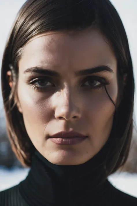 A stunning intricate full color portrait of ssm, wearing a black turtleneck, epic character composition, by ilya kuvshinov, alessio albi, nina masic, sharp focus, natural lighting, subsurface scattering, f2, 35mm, <lyco:ShannynSossamon-RealVision-V1.0:1.0>