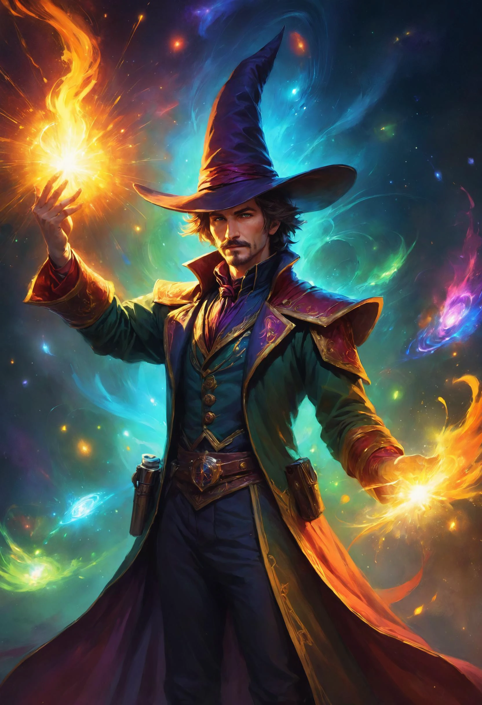 I'm fuckin' magic, in fact I'm a warlock of talk, <lora:SDXLFaeTastic2400:0.4>, Lens Flare, <lora:gorgoeus_splash_of_vibrant_paint:0.7> Gorgeous splash of vibrant paint, <lora:saturated_colors:0.8> saturated colors