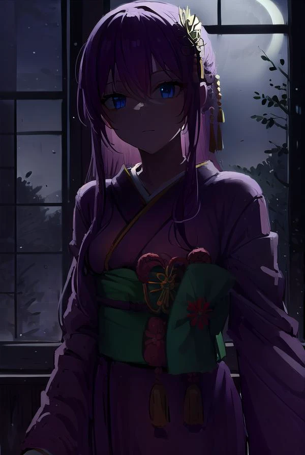 kayosudou, <lyco:kayosudou-lyco-nochekaiser:1>,
kayo sudou, blue eyes, pink hair, long hair, <lora:darkness_v100:1>, (at night, darkness, no light:1.4),
BREAK flower, flowes, green sash, hair ornament, japanese clothes, kimono, obi, red kimono, sash,
BREAK cowboy shot, looking at viewer,
BREAK indoors,
BREAK <lyco:GoodHands-beta2:1>, (masterpiece:1.2), best quality, high resolution, unity 8k wallpaper, (illustration:0.8), (beautiful detailed eyes:1.6), extremely detailed face, perfect lighting, extremely detailed CG, (perfect hands, perfect anatomy),