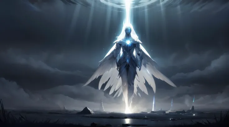 (masterpiece, best quality, fullscreen), [(full body:1.0)::0.2] portrait (photo of a ghostly [magical being:ghost:0.6]:1.3), aether energy leak, , <lora:EYES darkness_v100:0.5> (at night, darkness, no light), (ethereal Exquisite ghostly Skin texture:1.3), (humanoid body with humanoid head:1.3), <lora:EFFECT AngelicAI:0.3> AngelicAI, <lora:EFFECT ç»ªå¿-æµå glowwave:0.3> glowwave, <lora:MONSTER monstergirl_cpt_v04:0.2> (harpy:1.3), (solid light white ink clouds Whipping around:1.2), (An eternal sunset, casting a warm and serene glow over the heavenly realm background:1.3), (Hazy lighting:1.5), <lora:EFFECT Gloomifier_V2_TheGlow:1.4>, <lora:EFFECT Tyndall effect_Light v1.1:0.1>, (pure white global tone:1.2), <lora:QUALITY Space - [Background] - Version 1:0.4>, , (look at the viewer:1.1), , <lora:LIGHT ALL IN ONE LORA HD v1:0.2>, <lora:QUALITY kkw-better-v1.0a:0.1>, <lora:QUALITY image enhancer medium_v1:0.5>, <lora:BACKGROUND booscapes_v2:0.5>, (Full body Shot, Shallow Focus Shot, Low Angle Shot:[1.2:0.5:0.1]), heavily detailed, , (asymmetric composition:1.5), (sharp focus), , (no humans), ricate, elegant, highly detailed, digital painting, artstation, concept art, matte, sharp focus, illustration, hearthstone, art by Artgerm and Greg Rutkowski and Alphonse Mucha
