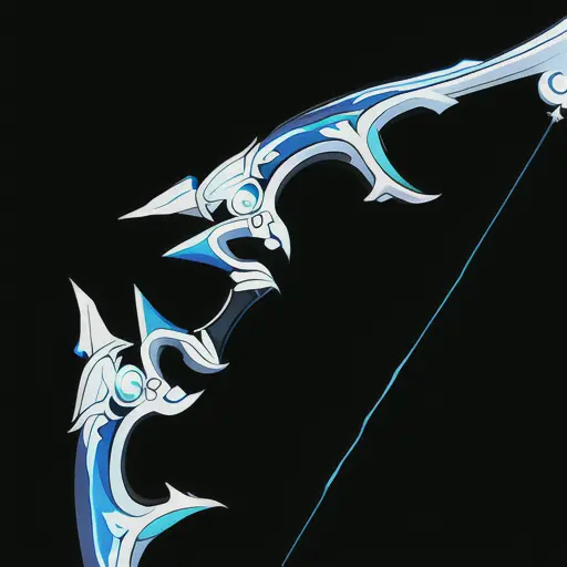 GenshinWeapon, bow, a blue and white bow, highly_detailed, illustration, (((masterpiece))),(((bestquality))),((ultra-detailed)), <lora:GenshinWeapon-000010:1>
