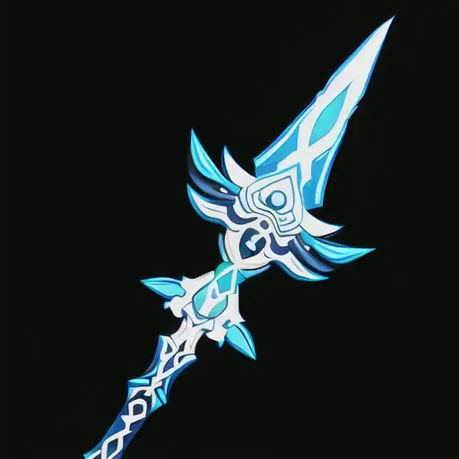 GenshinWeapon, pole, a blue and white pole, highly_detailed, illustration, (((masterpiece))),(((bestquality))),((ultra-detailed)), <lora:GenshinWeapon-000010:1>