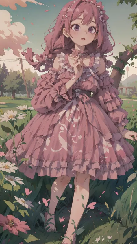 best quality, ultra high res, (photorealistic:1.4), masterpiece, highres, original, extremely detailed wallpaper,
lawn, sky,
1girl, solo, jhsy \(manaka nemu\), purple dress,
v over eye, <lora:è´é¢neg4all_bdsqlsz:0.8>,