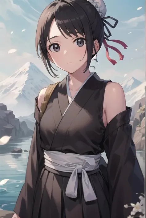 momohinamori, <lora:momohinamori-lora-nochekaiser:1>,
momo hinamori, black hair, hair bun, single hair bun, bun cover, short hair, (black eyes:1.5), (swept bangs:1.5),
BREAK japanese clothes, armband, black hakama, long sleeves,
BREAK looking at viewer, full body,
BREAK outdoors,
BREAK <lyco:GoodHands-beta2:1>, (masterpiece:1.2), best quality, high resolution, unity 8k wallpaper, (illustration:0.8), (beautiful detailed eyes:1.6), extremely detailed face, perfect lighting, extremely detailed CG, (perfect hands, perfect anatomy),