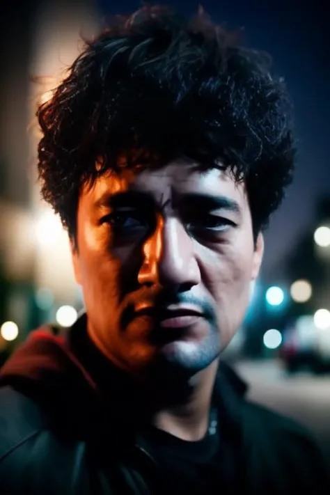 portrait sks man (pity:1) with light in the face, medium body, a night in the street, high detailed, hyperealistic, 8k <lora:pity:1>  <lyco:locon_perfecteyes_v1_from_v1_64_32:0.7>