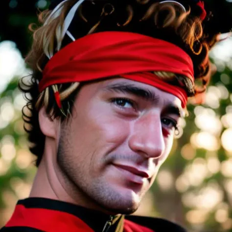 portrait photo of sks man with red headband, bold, bright colours, <lyco:locon_perfecteyes_v1_from_v1_64_32:0.85> <lora:pity:1>