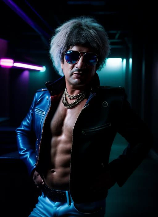 portrait of sks man 45 years old (pity:1) dressed like rock star , (indoor:1.2), neon lighting, 4k, 8k, 8k realistic, sharp focus, intricate, high resolution, , <lyco:locon_perfecteyes_v1_from_v1_64_32:0.85> <lora:pity:1>