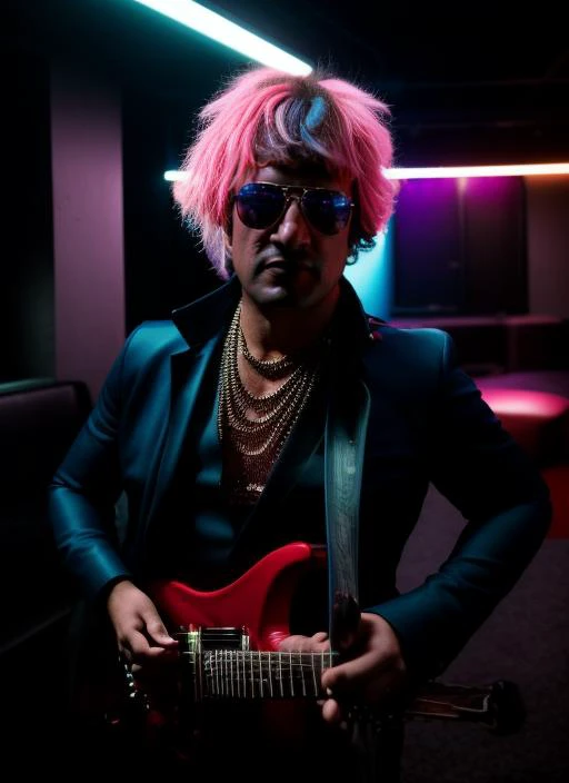 portrait of sks man 35 years old (pity:1) dressed like rock star , (indoor:1.2), neon lighting, 4k, 8k, 8k realistic, sharp focus, intricate, high resolution, , <lyco:locon_perfecteyes_v1_from_v1_64_32:0.85> <lora:pity:1>