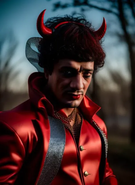 portrait of sks man (pity:1) dressed with ((detailed devil costume:1)), (outdoors:1.2), natural lighting, 4k, 8k, 8k realistic, sharp focus, intricate, high resolution, , <lyco:locon_perfecteyes_v1_from_v1_64_32:0.85>  <lora:pity:1>