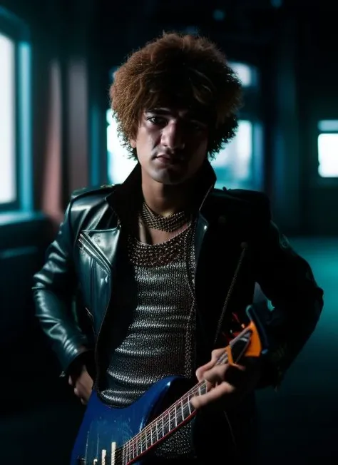 portrait of sks man 18 years old (pity:1) dressed like rock star , (indoor:1.2), neon lighting, 4k, 8k, 8k realistic, sharp focus, intricate, high resolution, , <lyco:locon_perfecteyes_v1_from_v1_64_32:0.85> <lora:pity:1>