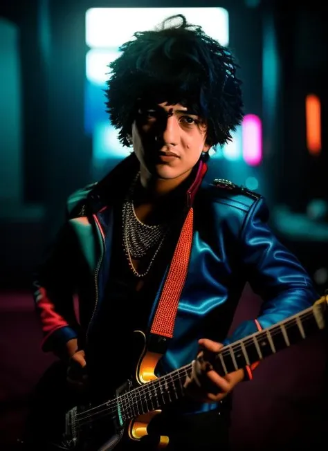 portrait of sks boy 20 years old (pity:1) dressed like rock star , (indoor:1.2), neon lighting, 4k, 8k, 8k realistic, sharp focus, intricate, high resolution, , <lyco:locon_perfecteyes_v1_from_v1_64_32:0.85> <lora:pity:1>
