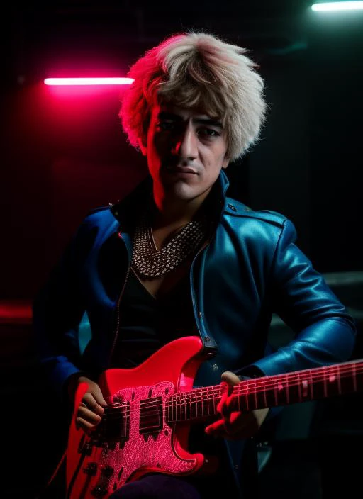 portrait of sks man 18 years old (pity:1) dressed like rock star , (indoor:1.2), neon lighting, 4k, 8k, 8k realistic, sharp focus, intricate, high resolution, , <lyco:locon_perfecteyes_v1_from_v1_64_32:0.85> <lora:pity:1>