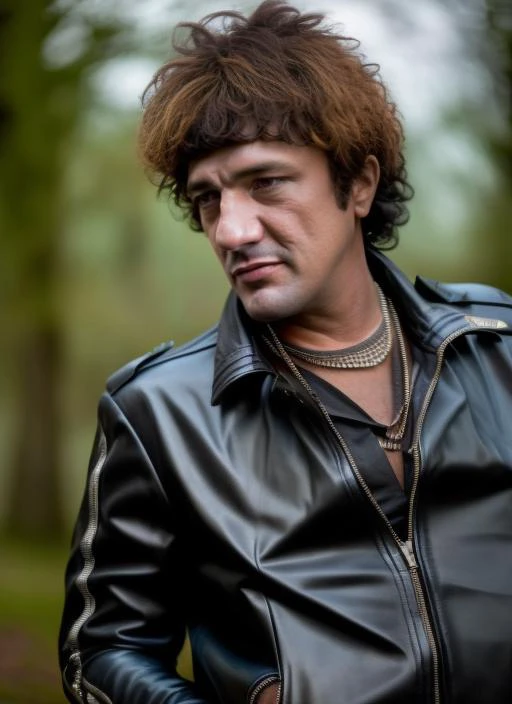 photo of man dressed like a rock star with a leather jacket, detailed costume, (outdoor:1.2), 4k, 8k, 8k realistic, sharp focus, intricate, high resolution, , <lyco:locon_perfecteyes_v1_from_v1_64_32:0.85><lora:pity:1>