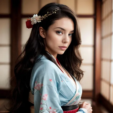<lora:difConsistency_photo:0.5> (feudal japan, woman, <lora:BohoAI:0.6>, bohoai, boho, 1girl) BREAK ((photorealistic)), medium breasts, beautifully detailed woman, realistic face, detailed mouth, extremely detailed eyes_and_face, beautiful attractive face, beautiful detailed eyes, pronounced feminine feature, skin pores, perfect body BREAK photorealistic, Sony a6100 Mirrorless Camera, (full body, masterpiece), HDR, 8K resolution, analogue RAW DSLR, best quality, absurdres, vivid vibrant colors, skin pores, intricate detail, intricately detailed face_and_eyes, realistic human hands, sophisticated detail, (realistic lighting, sharp focus), centerfold, bokeh, 8k, wallpaper, ultra high res, full body shot