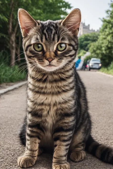 cat,lihuacat,looking at viewer,masterpiece, full body, babylihua,kitty, <lora:lihuacatChineseLiHuaDragenLi_v10:0.8>,standing,grey eyes,sitting, tail,black_eyes ,castle, outdoors, masterpiece, best quality, landscape, cityscape, whitelihua,baishoutao,bailingzi,playing,(slit pupils:1.5),