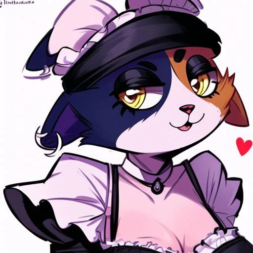 (Meowskulls:1.1) dressed as maid, highly detailed, highly detailed face, highly detailed body, lot of details