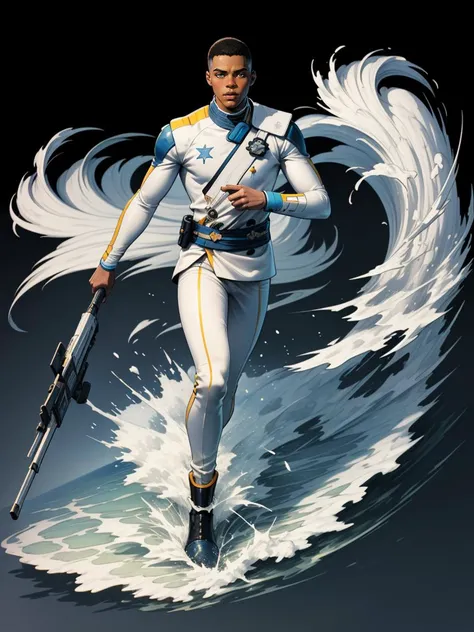 (full body,solo:1.2),(masterpiece,best quality:1.5),
<lora:cloudstick-f:1>, cloudstick, waves, coloful, led light, (Silver gradient background), john boyega
