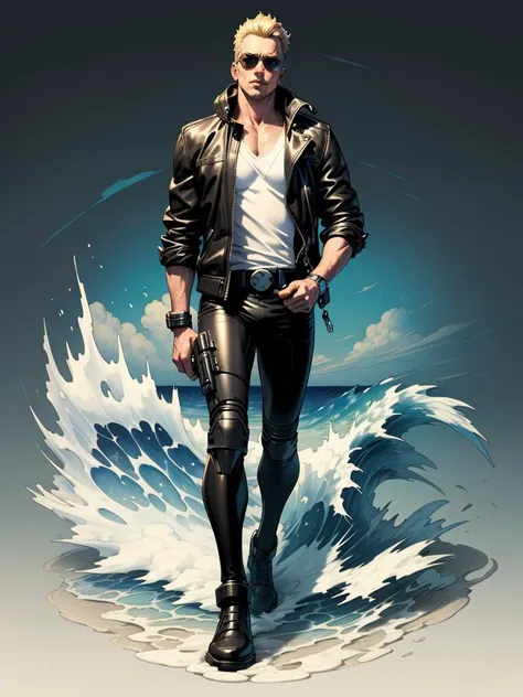 (full body,solo:1.2),(masterpiece,best quality:1.5),
<lora:cloudstick-f:1>, cloudstick, waves, coloful, led light, (Alabaster gradient background), The Terminator