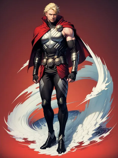 (full body,solo:1.2),(masterpiece,best quality:1.5), (1boy:1.2), thor,
<lora:cloudstick-f:1>, cloudstick, waves, coloful, led light, (Crimson gradient background)