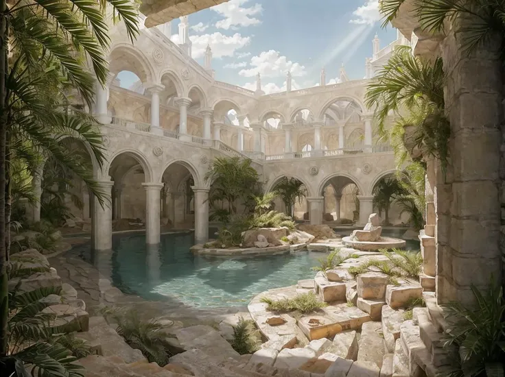 masterpiece, Best Art, Dreamscape, bright sunlit environment, trees, lake, perfect architecture, European architecture, pleasant <lora:Dreamscape-000008:1>