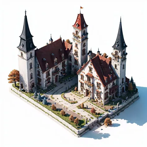 (masterpiece, best quality, high quality, highres, ultra-detailed),(illustration:1.1),(best quality),(masterpiece:1.1),(white background:1.5),stairs, flag, scenery, tree, outdoors, no humans, building, house, railing, window, chimney, balcony, grass, tower, door,
3D,hyperrealism,high detail,hyper quality,FHD,8K,((masterpiece, best quality;1.3)), ultra detailed, 8k unity wallpapers, colorful, cinematic shadow, extremely detailed and beautiful background,vhd, shadering VRay,RTX,(realistic:1.5),masterpiece, best quality,
<lora:Block building:0.7>,