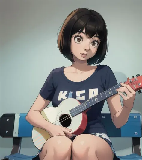 <lora:kateMicucci:1> kateMicucci with a ukulele,