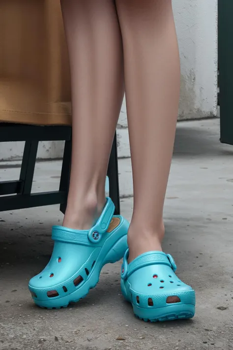 ((Masterpiece, best quality,edgQuality)),
edgCrocs, a woman wearing crocs shoes,wearing edgCrocs sandals, footwear focus
 <lora:edgCrocs1:1>