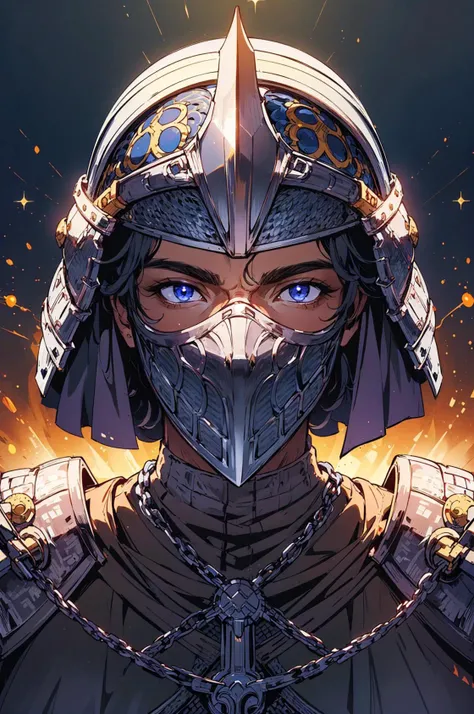 (best quality:1.1),original,unique hair,unique accessories,unique face,midday,(male:1.3) battle priest,(ornate-full-helmet:1.3),(chainmail-armor:1.2),glowing holy aura,particle effects,(close up:1.2),(face covered:1.4)