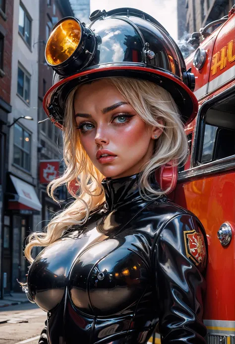 realistic photo, shiny skin, glossy skin, (fire, smoke, fire truck:0.5),
intricate details, ultra-realistic, high saturation, high contrast, 35mm raw photo,
embedding:Style-EMCG.pt, <lora:add_detail:0.25>, <lora:lcm_lora_sdxl:1.0>, <lora:SexyConiAIv2p:1.0>