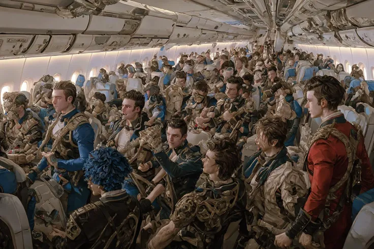 battle, melee, bluecoats, on a flight to barbados