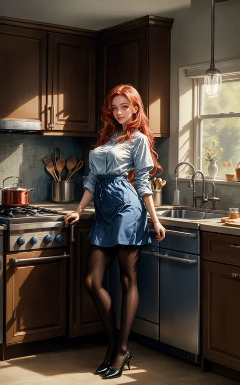 Looks like lydia jacoby, ginger hair, European woman, (nude), no clothes, ((thic hips: 1.2)), sagging butt, large labia, ((tiny breasts: 1.3)), round eyes, (pubic hair), puckered lips, (big clit), ((sticky pussy)), perfect eyes, symmetrical eyes, ((flat chest)), (flat chested:1.2), (large nipples), perfect eyes, symmetrical eyes, ((view of her back: 1.3)), ((view from behind: 1.2)), cellulite, ((showing her butt), (((cellulite:1.3))), matte background, bent over the counter, (small butt: 1.0), entire head and body image, ((her entire head and body must be in view))