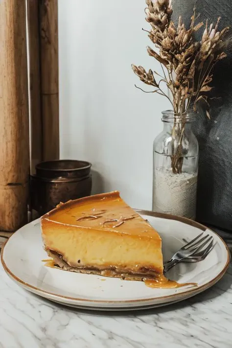 (masterpiece),(best quality), Flan, rule of thirds,still life,real life,white background, <lora:simple_background_v2:0.8>
