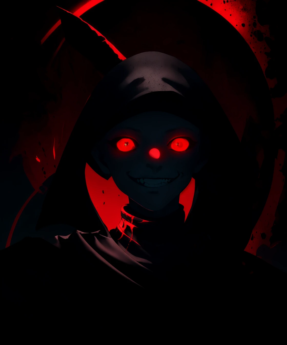 toga himiko, shadow entity, glowing red eyes, vague , in the shadows, abyss background, looking at viewer, evil grin, smug, blood
 masterpiece, best quality, high quality, (a dark shapeless creature with a dark red glow and red eyes and surrounded by darkness:1.2), (darkness:1.2), abstraction, abyssopelagic, award winning photography, Depth of Field, HDR, extremely detailed, trending on artstation, trending on CGsociety, Intricate, High Detail <lora:togaHimikoLora_offset:0.99>