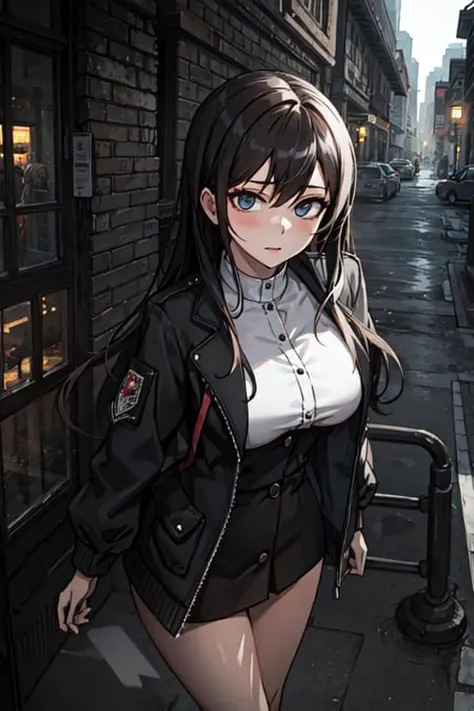 best quality, high_resolution, distinct_image,girl, cityscape,