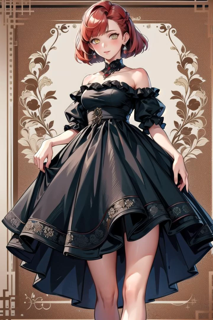 (Highest picture quality), (Master's work), (ultra-detailed), (Detailed eye description:1.2), masterpiece, best quality, 1girl, <lora:CHAR-HarukaNanami:0.8>, HarukaNanami, short hair, red hair, <lora:wrenchelegadome:0.8> wrenchelegadome