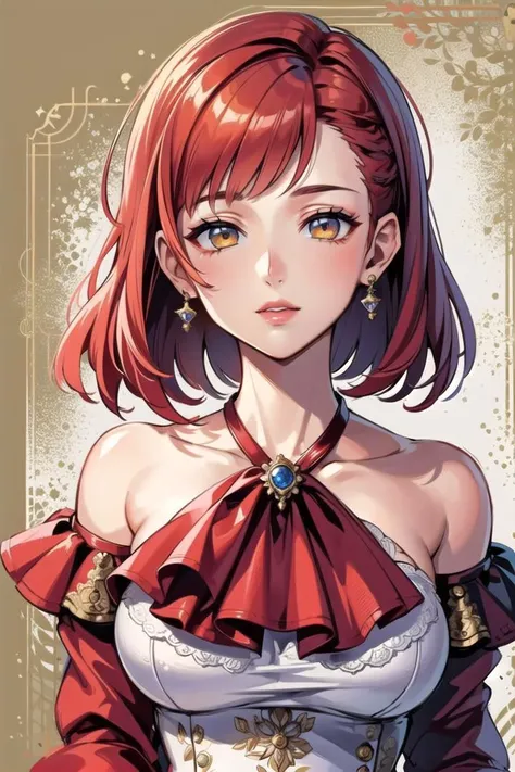 (Highest picture quality), (Master's work), (ultra-detailed), (Detailed eye description:1.2), masterpiece, best quality, 1girl, <lora:CHAR-HarukaNanami:0.8>, HarukaNanami, short hair, red hair, <lora:wrenchelegadome:0.8> wrenchelegadome