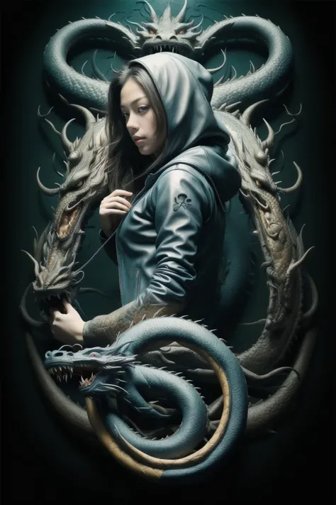 (masterpiece, top quality, best quality, official art, epic aesthetic),(1 girl in hoody leather jacket),(solo),half_naked body full of gongbi_dragon_tattoo,erthereal,global illumination,black background,<lora:drgon tattoo-000007:0.4>,<lora:tattoogirl:0.6>,<lora:add_brightness:1.4>,<lora:epi_noiseoffset2:1>,style-swirlmagic,