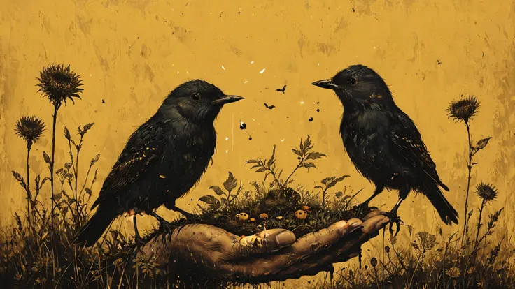 Aes loves all animals and plant life
Songbirds eat from his hand, you goddamn right, <lora:xl_more_art-full_v1:0.4>, <lora:MJ52:0.4>, lighting, <lora:Misty_Vintage:0.8>, <lora:PE_NeonUV Style:0.7> PENeonUV