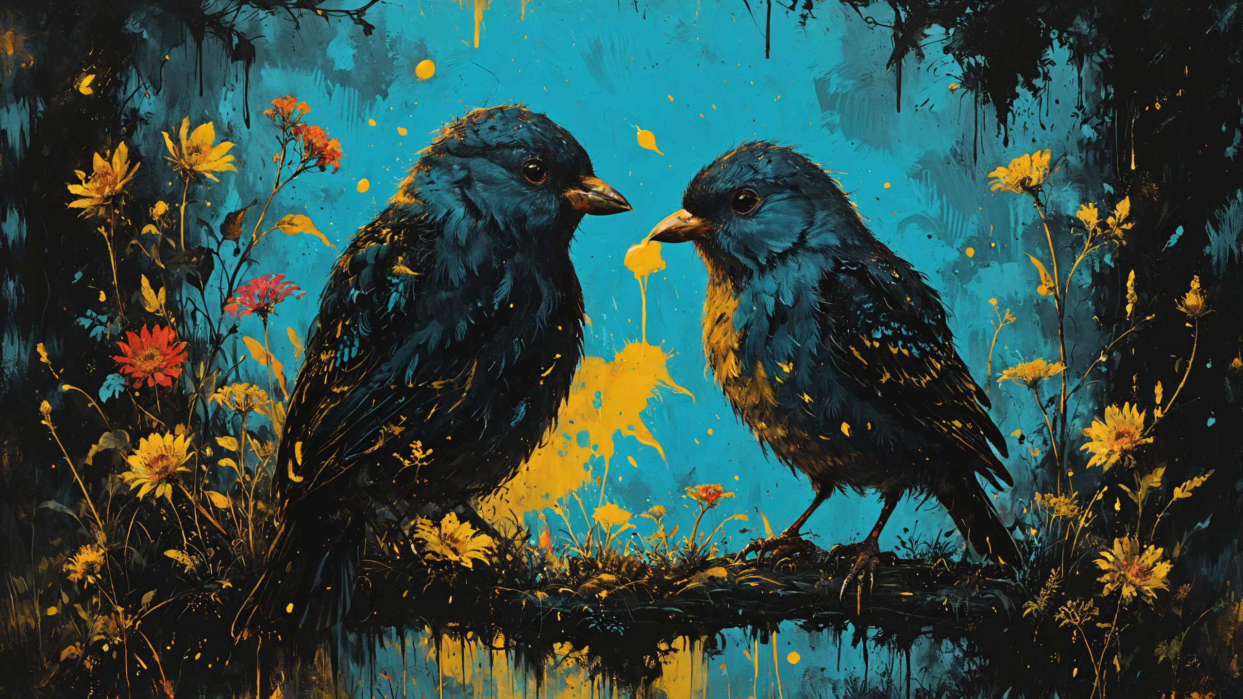 Aes loves all animals and plant life
Songbirds eat from his hand, you goddamn right, <lora:xl_more_art-full_v1:0.4>, <lora:MJ52:0.4>, glow in the dark, <lora:Misty_Vintage:0.8>, <lora:gorgoeus_splash_of_vibrant_paint:0.7> Gorgeous splash of vibrant paint