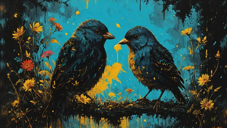 Aes loves all animals and plant life
Songbirds eat from his hand, you goddamn right, <lora:xl_more_art-full_v1:0.4>, <lora:MJ52:0.4>, glow in the dark, <lora:Misty_Vintage:0.8>, <lora:gorgoeus_splash_of_vibrant_paint:0.7> Gorgeous splash of vibrant paint
