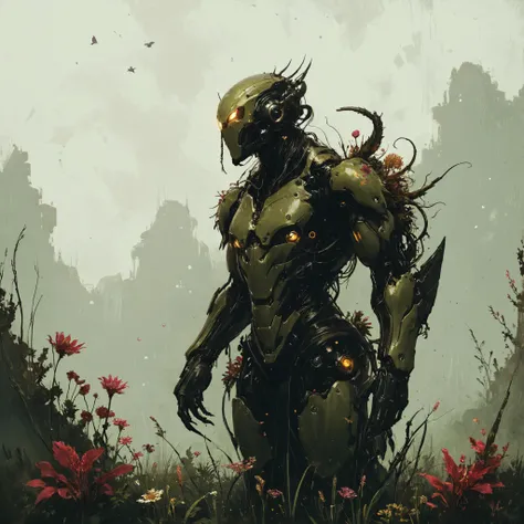 neotech towering insectoid monstrosity, Floating gardens adorned with exotic flowers,,, polarized light,, sharp focus, glowing, scifi Digital painting, artstation, concept art, smooth, sharp focus, illustration, from Metal Gear, by Ruan Jia and Mandy Jurgens and William-Adolphe Bouguereau, Artgerm<lora:NeoFuturisticTechXL:0.8> <lora:Misty_Vintage:0.8> <lora:RMSDXL_Creative:0.4> <lora:pastel_colors_xl_v3:0.7>